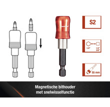 Magnetische bithouder met snelwisselfunctie