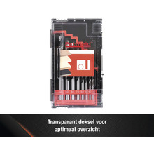 Forstnerborenset in transparante opbergdoos