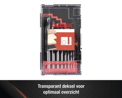 Forstnerborenset in transparante opbergdoos