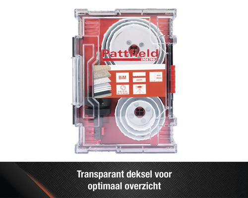 Pattfield gatenzagenset in transparante koffer