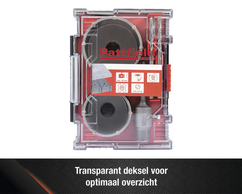 Pattfield gatzagenset in transparante koffer