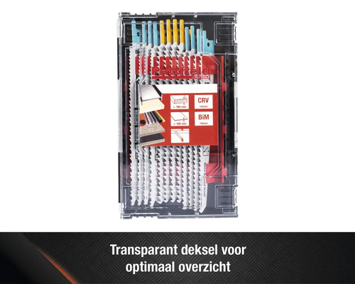 Decoupeerzaagblad set in transparante opbergdoos