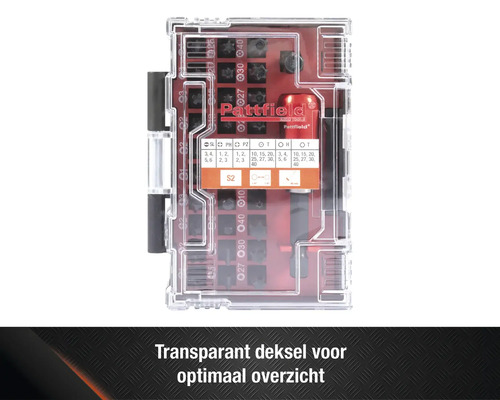 Bitset in transparante opbergdoos