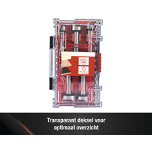 Pattfield Forstnerboor set in transparante opbergdoos