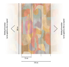 Behang met abstract patroon en de afmetingen 280 cm x 159 cm