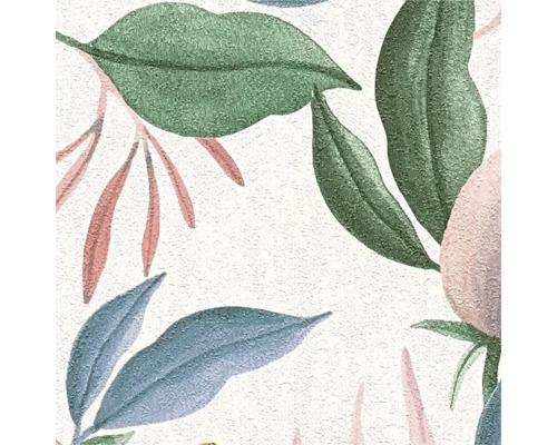 Detail van een behang met plantenmotief