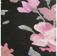 Behang met bloemmotief op een donkere achtergrond