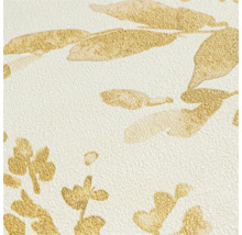 Detail van een behang met bladerpatroon