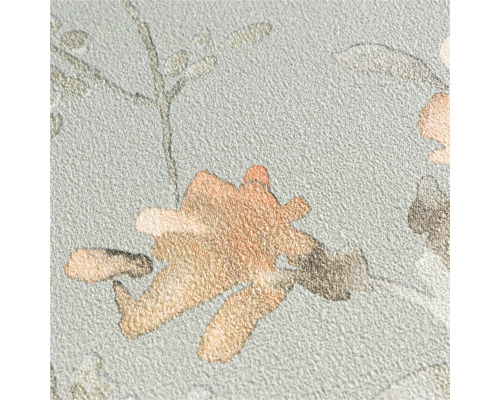 Close-up van een gestructureerd behang met bloemmotief