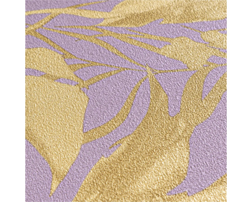 Close-up van een gestructureerd behang met bladerpatroon