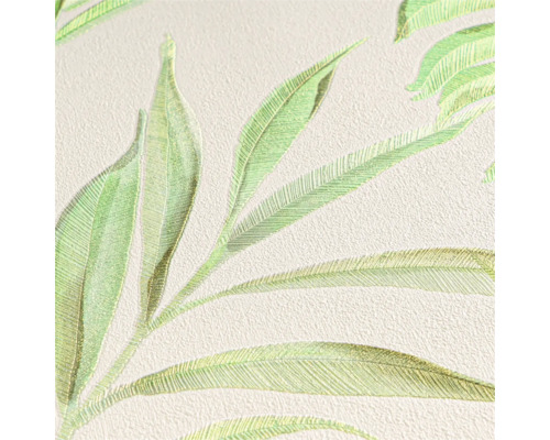 Close-up van een behang met bladerpatroon