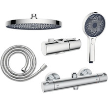 Doucheset met hoofddouche, handdouche, doucheslang en thermostaat