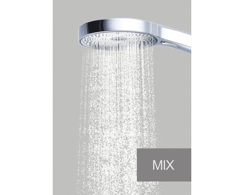 Douchekop met waterstraal in mix-modus