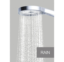 Regendouchekop in gebruik