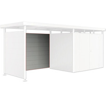 Carport met gereedschapsruimte en rolluik