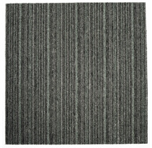 Vierkante tapijttegel met verticaal streepmotief