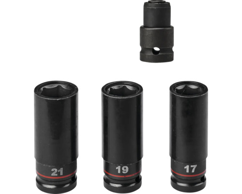 Dopsleutelset met adapter