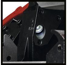 Gedetailleerd beeld van een verstekzaag