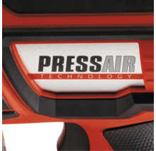 Pressair Technology aanduiding op een elektrisch gereedschap