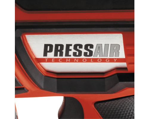Pressair Technology aanduiding op een elektrisch gereedschap