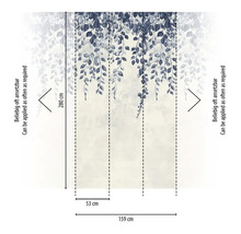Behangpatroon met bloemmotief en afmetingen