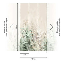 Behang met grassenmotief, afmetingen 159 x 280 cm