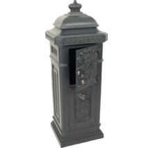 Brievenbus met open slot en kroon