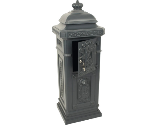 Brievenbus met open slot en kroon