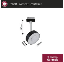 Afmetingen van een zwarte en witte plafondlamp