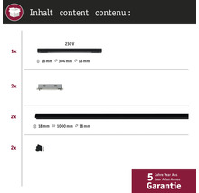 Inhoud van het product met garantie-informatie