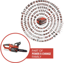 Einhell Power X-Change accu familie met kettingzaag en accu