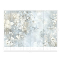 Bloemenbehang met bloesempatroon, 400 x 270 cm