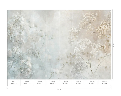 Fotobehang met bloemmotief, formaat 400x270 cm