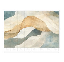 Fotobehang met abstract design en de afmetingen 400 x 270 cm, bestaande uit acht banen