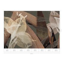 Fotobehang met bloemmotief, bestaande uit acht banen