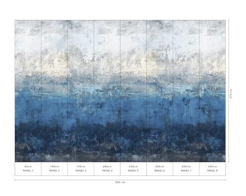 Fotobehang met abstract kleurverloop en maatvoering