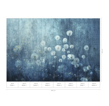 Fotobehang met paardenbloemmotief