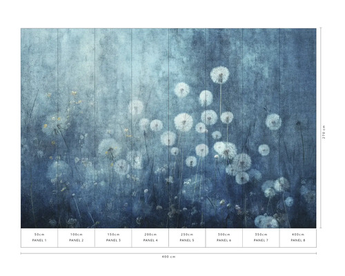 Fotobehang met paardenbloemmotief