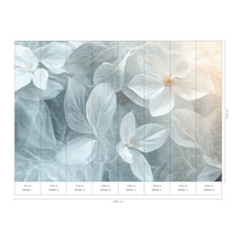 Fotobehang met bloemen en bladeren, 400x270 cm