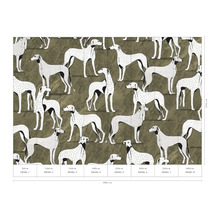 Fotobehang met windhondpatroon in acht banen