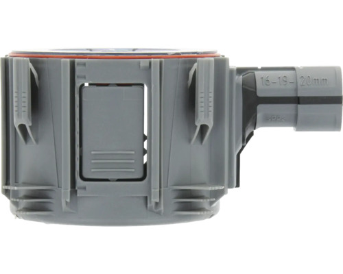 Grijze sifon met een diameter van 16 tot 20 millimeter