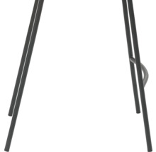 Detailweergave van een barkruk met metalen frame
