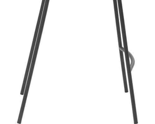 Detailopname van een barkruk met metalen frame