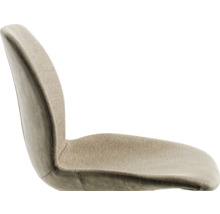 Detailaanzicht van een stoel met stoffen bekleding