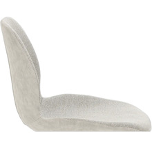 Detailopname van een stoel met stoffen bekleding