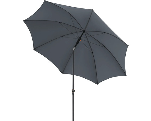 Grijze parasol met metalen frame