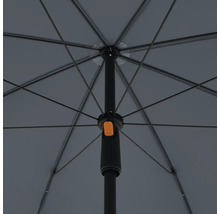 Detailweergave van het interne mechanisme van een paraplu