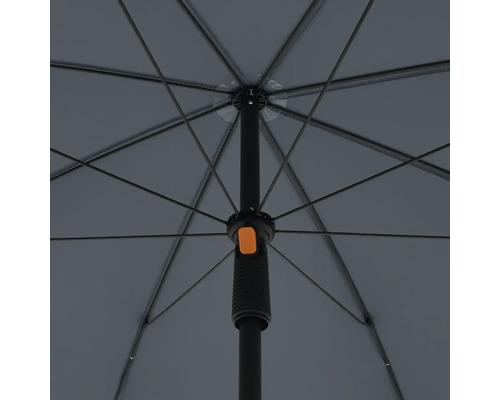 Detailweergave van het interne mechanisme van een paraplu