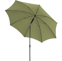Geopende groene parasol