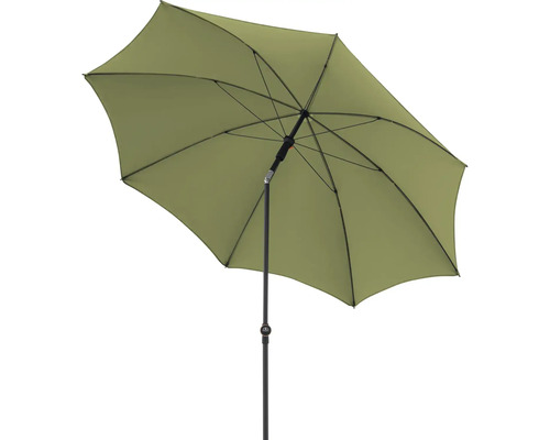 Geopende groene parasol